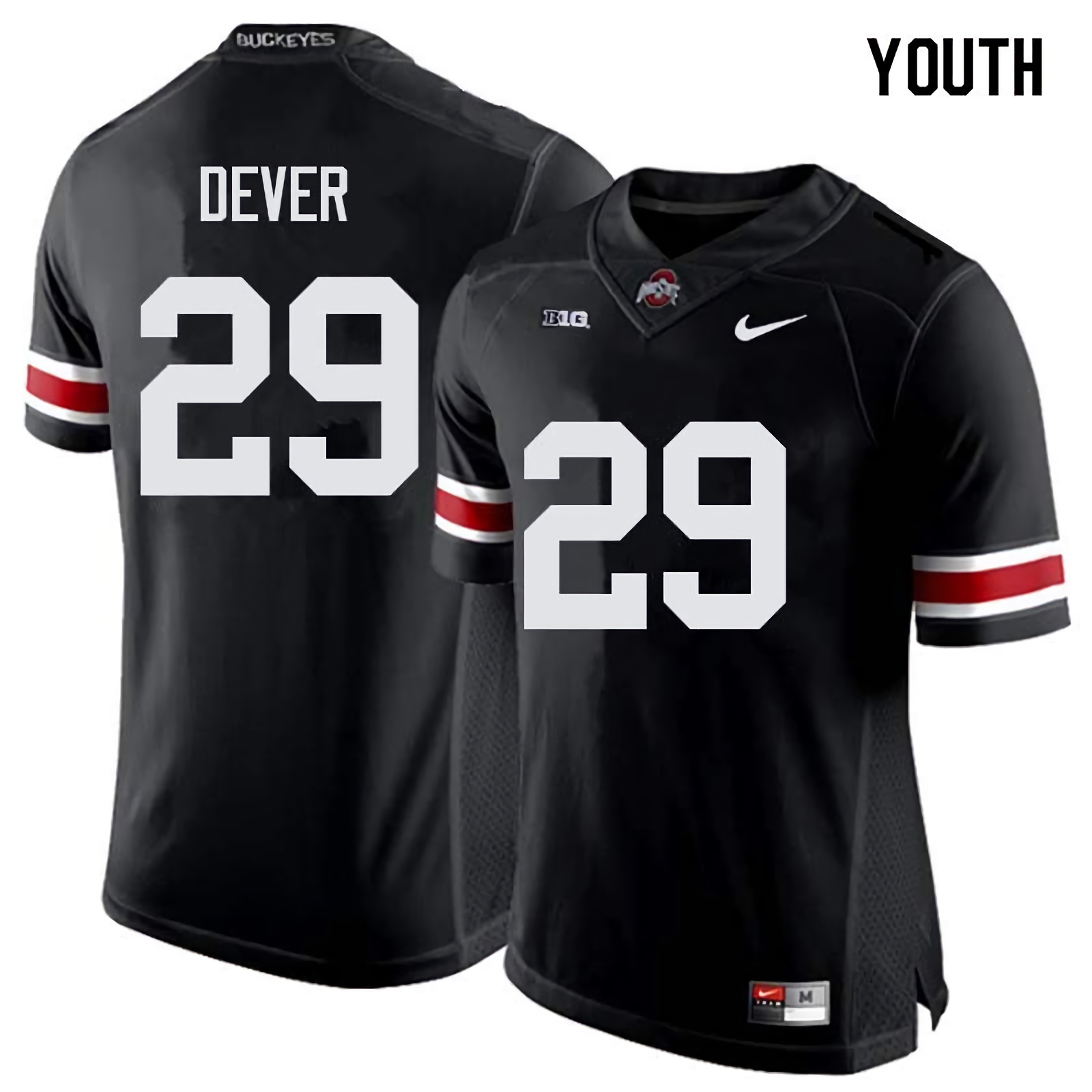 Kevin Dever Ohio State Buckeyes Youth NCAA #29 Nike Black College Stitched Football Jersey DHJ2156JO